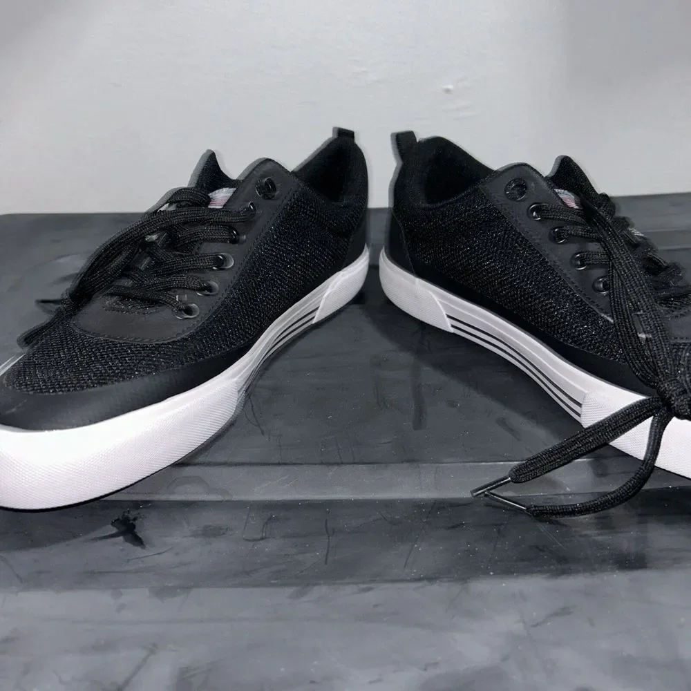 G.H. Bass & Co. Men's Bareboat-Mesh Sneakers Low-Top Shoes Black‎